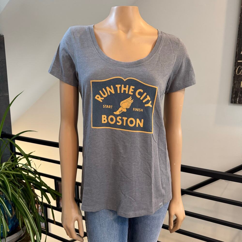 '47 Forward Boston Run The City Tee Shirt Women's Medium Gray 2018 Marathon